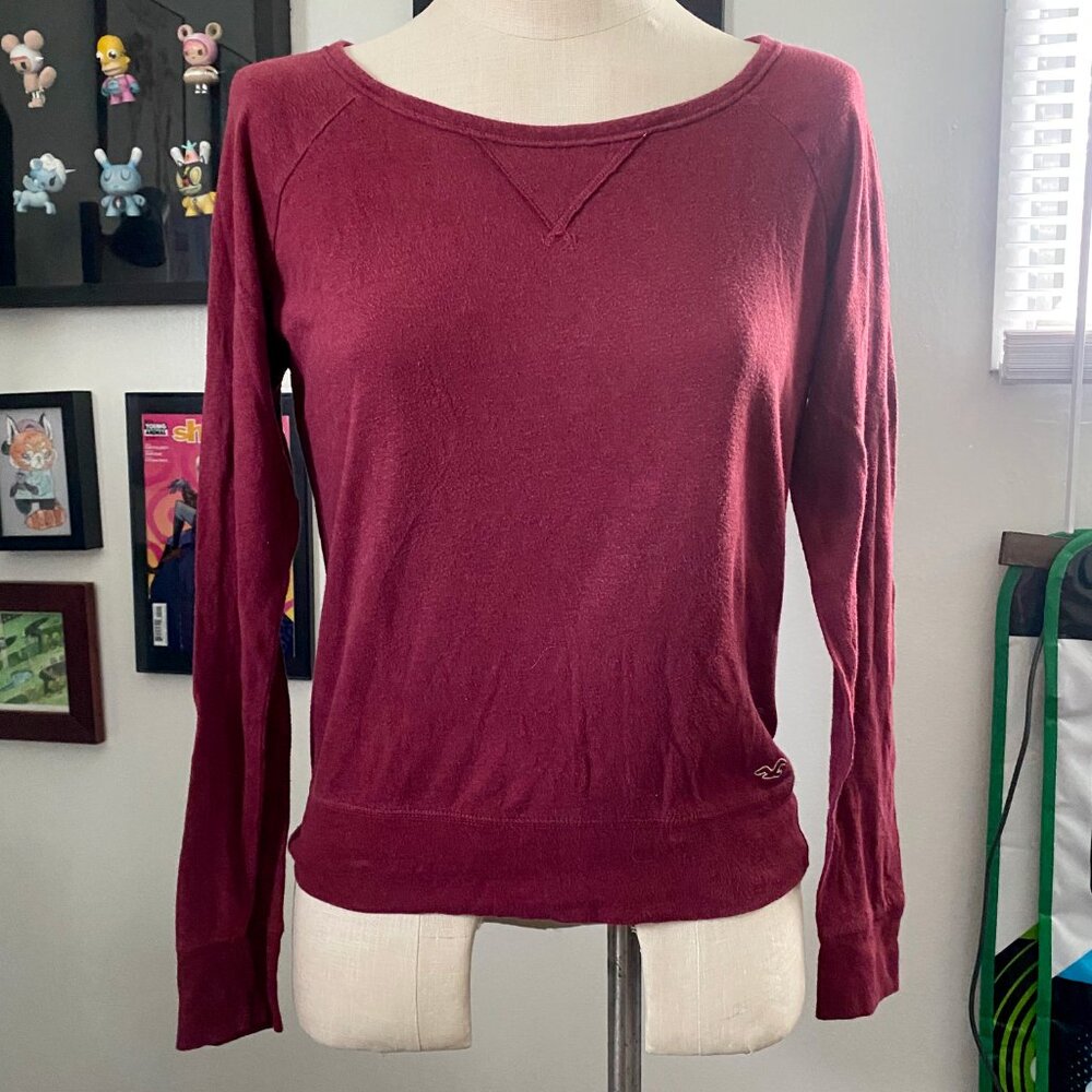 Hollister Burgundy Long Sleeve